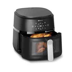 PHILIPS Air Fryer NA231/00 with touch panel, uses up to 90% less fat, 1700W, 6.2 Liter, with Rapid Air Technology
